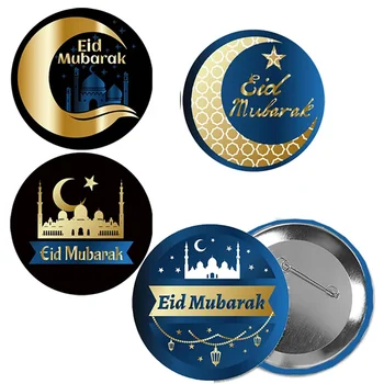 Луна, звезда, Значок Ид Мубарак, Булавка, кнопка, мусульманин, исламист 2024 Рамадан Карим, украшение, праздничный подарок, память, подарок на память