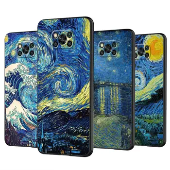 Матовый Силиконовый Чехол Van Gogh Starry Night для Xiaomi Poco C55 M3 M5 M5s F4 GT C40 C50 X5 X3 Pro F1 X4 NFC M4 X4 GT Чехол Для Телефона