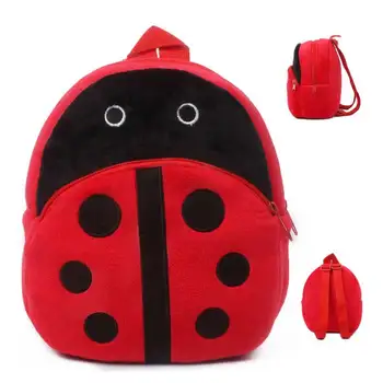 Милый Плюшевый Детский рюкзак с Клубникой, Божьей Коровкой, Кроликом, Пушистый школьный рюкзак в стиле животных, подарок на день рождения