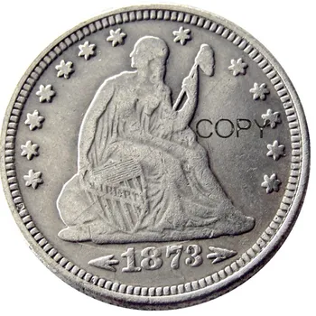 Монета-копия Liberty Quater Dollar 'arrow' с серебряным покрытием 1873 года ВЫПУСКА.