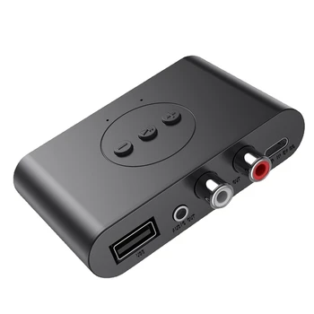 Музыкальный приемник Bluetooth, NFC U-диск, RCA 3,5 Мм, AUX USB, Стереомузыкальный беспроводной адаптер с микрофоном для усилителя динамика