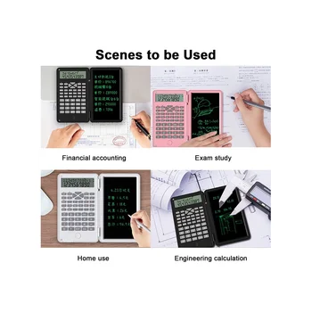 Научные Калькуляторы, Карманный Офисный Настольный Калькулятор с 12-Значным ЖК-дисплеем для Домашних Школьных Собраний и Учебы, Белый