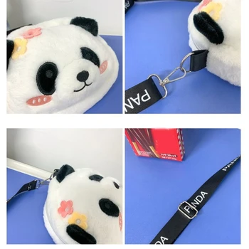 Новая сумка Panda на плечо из плюшевого материала 2024 года, удобная трогательная сумка, идеальный подарок для коллекционеров и любителей панд
