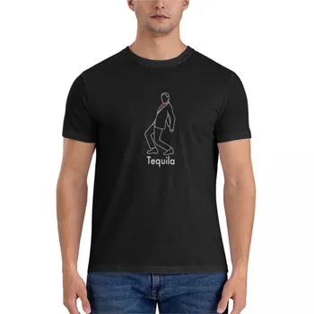 новая хлопчатобумажная футболка мужская Pee wee tequila Классическая футболка мужские футболки мужские однотонные футболки индивидуальные футболки