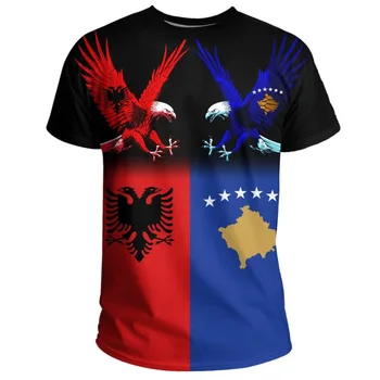Новейший Флаг страны В стиле Ретро С Символом Албании, Модные Летние Футболки С 3D-Принтом Для Мужчин/Женщин, Футболка Albania-Kosovo, Наш Специальный Друг
