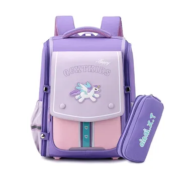 Новые детские школьные сумки для девочек 1-6 класс, ортопедический рюкзак с мультяшным единорогом, рюкзак Kawaii, детский ранец, рюкзак Mochila