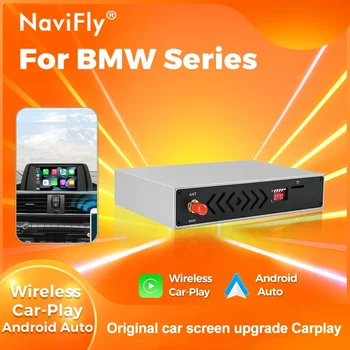 Обновление OEM-экрана NaviFly Wireless + Wired CarPlay Box Для BMW 3 Серии F30 F31 F34 2012-2018 NBT EVO, Android Auto Mirror Link