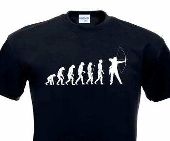 Однотонная Повседневная Мужская футболка Брендовая Одежда Evolution Футболка Archery Archer Archer And Arrow Archer Hipster Футболка