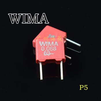 Оригинальный красный Немецкий конденсатор WeIMA WIMA 0.068мкФ 683 63V WIMA MKS2 100% Новый и оригинальный 100% Новый и оригинальный