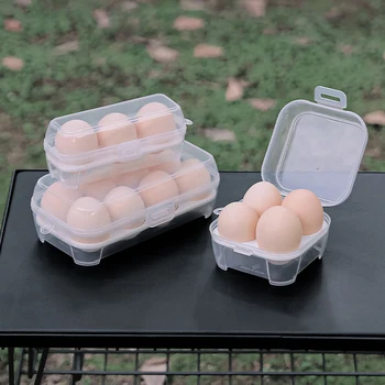 Переносная коробка для яиц, Ударопрочный контейнер-держатель для яиц, лоток для яиц с крышкой, чехол для хранения яиц в холодильнике, Кухонный органайзер