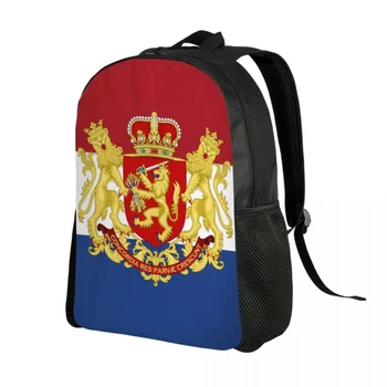 Персонализированный рюкзак с гербом Нидерландов для мужчин и женщин, базовая сумка для книг для колледжа, школьные сумки с национальным флагом
