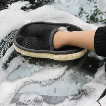 Перчатки для мойки автомобилей Шерстяные кашемировые Перчатки для автоэпиляции полировки Удаления пыли Перчатки для бытовой чистки автомобильных запчастей