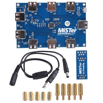 Плата ручной сварки MisTer USB Hub v2.1 для MisTer FPGA с 7 USB-портами 62KA