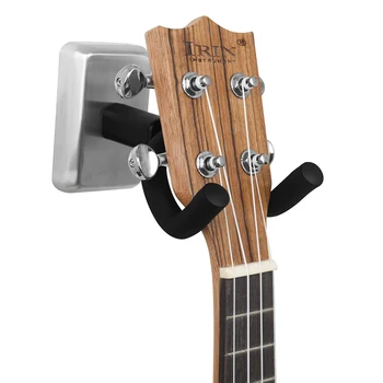 Подставка для гитары из нержавеющей стали, Металлические Квадратные настенные гитарные крючки, вешалка-держатель для электроакустической гавайской гитары, гитарные запчасти и аксессуары
