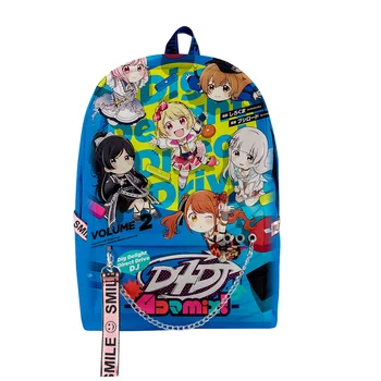 Популярные в стиле хип-хоп смешные школьные сумки D4DJ с 3D принтом в стиле аниме, унисекс, Оксфорд, водонепроницаемый ноутбук, многофункциональные рюкзаки для путешествий