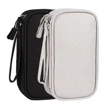 Портативная дорожная сумка для хранения кабельного органайзера, водонепроницаемый чехол для наушников, чехол для зарядки, сумка на молнии, электронные аксессуары