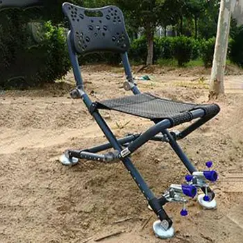 Портативный стул для рыбалки, Складной стул для кемпинга, стул для рыбы, Регулируемая на 180 градусов спинка, Кресло с откидной спинкой на четырех ножках, алюминиевый сплав