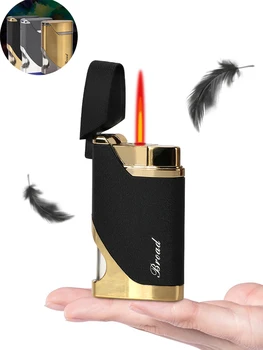 Прозрачный Масляный бак Факел Зажигалка Металлическая Сигарета Сигара Газобутановые зажигалки Аксессуары для курения Гаджеты для мужчин без газа