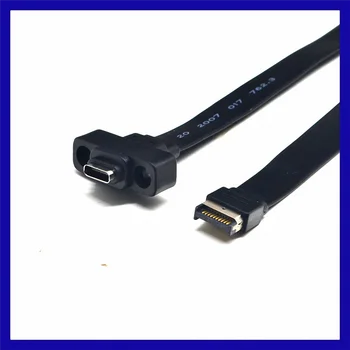 Разъем USB 3.1 на передней панели Типа E к USB-C, Кабель расширения типа C, разъем для материнской платы компьютера, 30 см