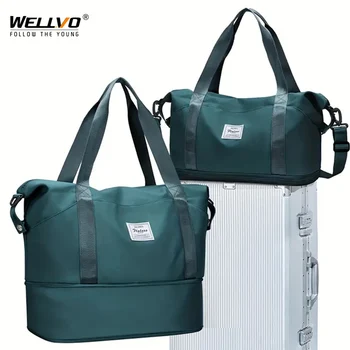 Расширяемая Большая дорожная сумка Для ручной клади в самолете, спортивная сумка для деловой поездки, отдыха, Складная сумка для хранения XA461C