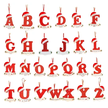 Рождественский декор Акриловые подвесные украшения в форме 26 букв для автомобилей и праздничного украшения дома