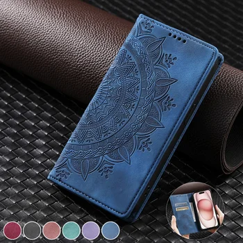 Роскошный магнитный чехол для телефона с рисунком мандалы для Samsung Galaxy S24 S23 S22 S21 Ultra S20 FE S21FE S8 S9 S10 Plus Case Cover