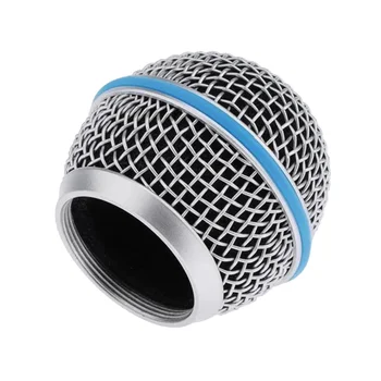 Сменная головка микрофонной решетки из синей стальной сетки, сменная головка микрофонной решетки, аксессуары 