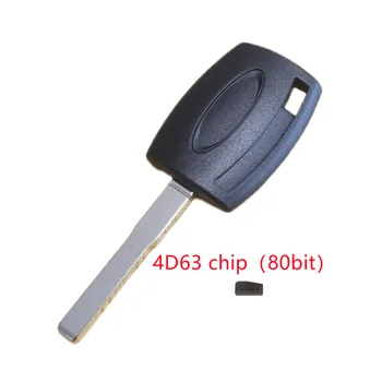 Сменный Ключ Ford 4D63 80-Битный Чип-ключ-Транспондер Для Ford Fiesta Mondeo Focus C-Max Galaxy Case HU101 Blade