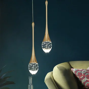 Современные СВЕТОДИОДНЫЕ подвесные люстры Bubble Crystal Подвесные светильники Для столовой спальни магазина Кафе Украшения дома