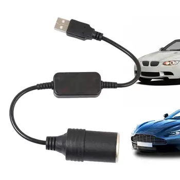 Соединительный кабель USB с автомобильным прикуривателем, USB-адаптер, преобразователь 5 В 12 В, розетка для подключения проводного контроллера, адаптер для автомобильного прикуривателя