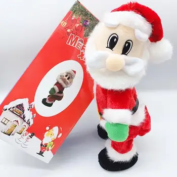 Танцующий Санта Клаус Музыкальный Электрический Тверк Поющий Танцующий Санта Клаус Хип шейк Фигурка Крученые Хип Игрушки для детей Рождественский Подарок