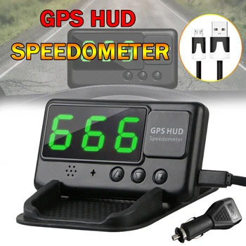 Универсальный автомобильный GPS-спидометр, предупреждение о превышении скорости, головной дисплей HUD, Сигнализация о превышении скорости, Автоэлектроника