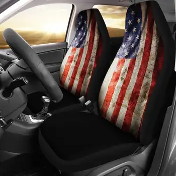 Чехлы для автомобильных сидений USA American (комплект из 2 штук) - Универсальные чехлы Для передних сидений автомобилей и внедорожников - Защита сидений на заказ - Автомобильный аксессуар - подарок