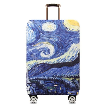 Чехол для багажа из эластичной ткани, защита чемодана, чехол для пыли для багажа, подходит для 18-30-дюймового чемодана, органайзер для путешествий