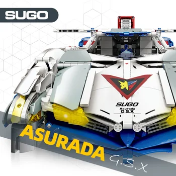 Японские Гоночные Аниме Future Gpx Cyber Formula 1: 8 Масштаб Строительного Блока Super Asurada G.S.X F1 Car Mode Кирпичная Игрушка Для подарков
